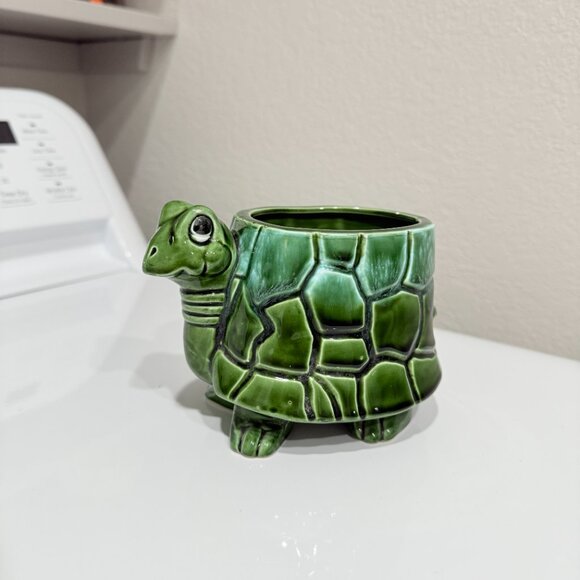 Vintage Majolica Inarco Turtle Planter made in Japan - Picture 7 of 17
